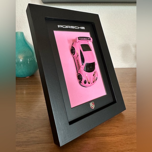 Porsche 911 GT3 RS Pantone-Inspired Framed Art – Pink on Pink – 1:64 Scale - Picture 2 of 3